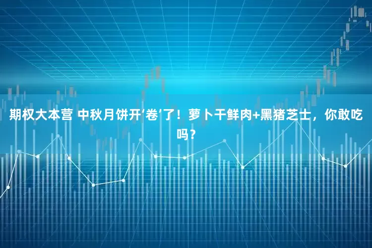期权大本营 中秋月饼开‘卷’了！萝卜干鲜肉+黑猪芝士，你敢吃吗？